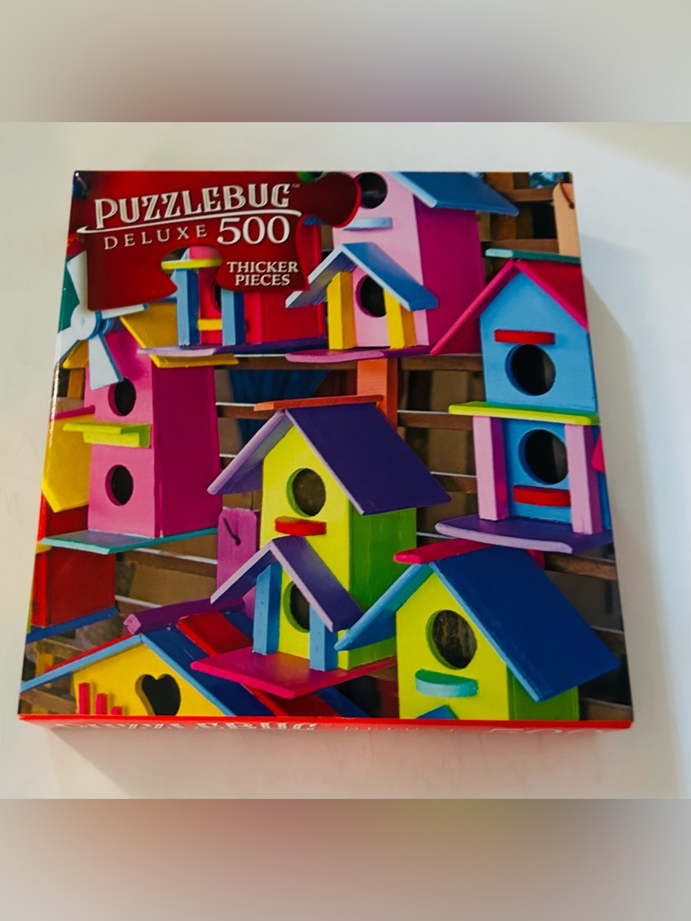 New “Vibrant Birdhouse Village” Puzzle 500 Pieces Puzzlebug DeLuxe 20” x 12”